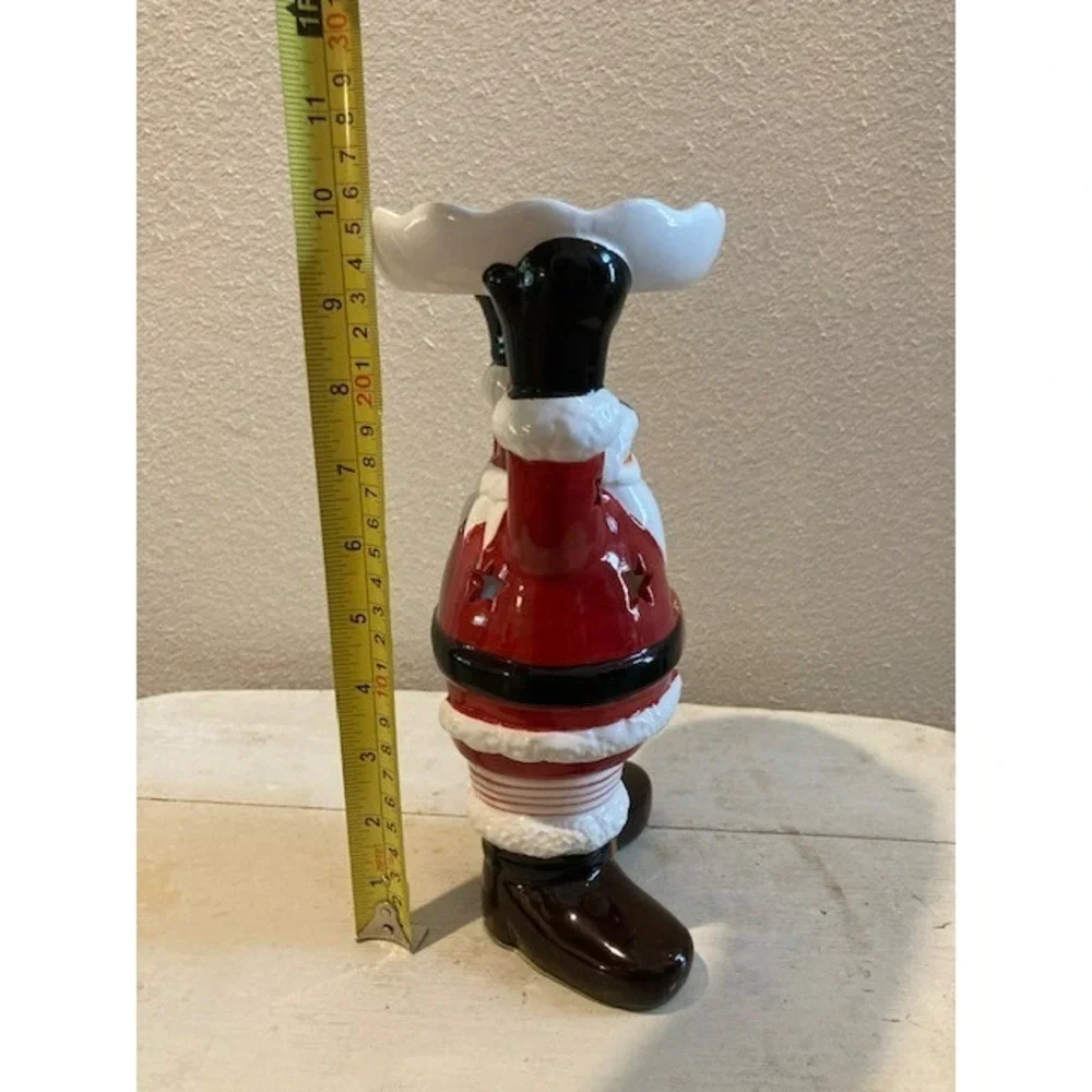 Santa Candle Holder and Votive Holder Holding Tray‎ 9.5 inch